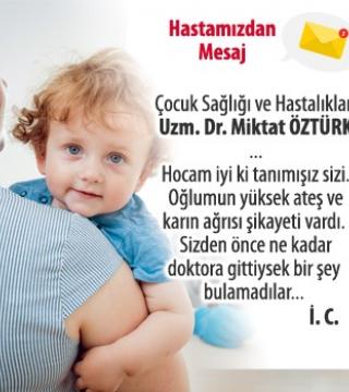 Thanks message - Exp. Dr. Miktat Ozturk